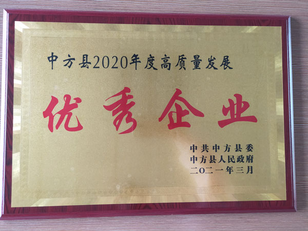 湖北2020年度高質量發(fā)展優(yōu) 秀企業(yè)